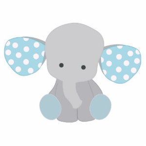 Baby Elefant Blue Image